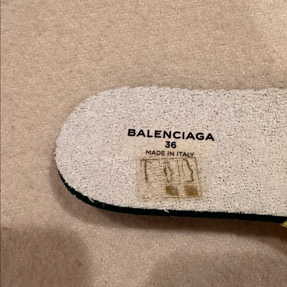 Worn once! Balenciaga Speed Trainer Mid Neon Yellow Sz 36 - Picture 8 of 8